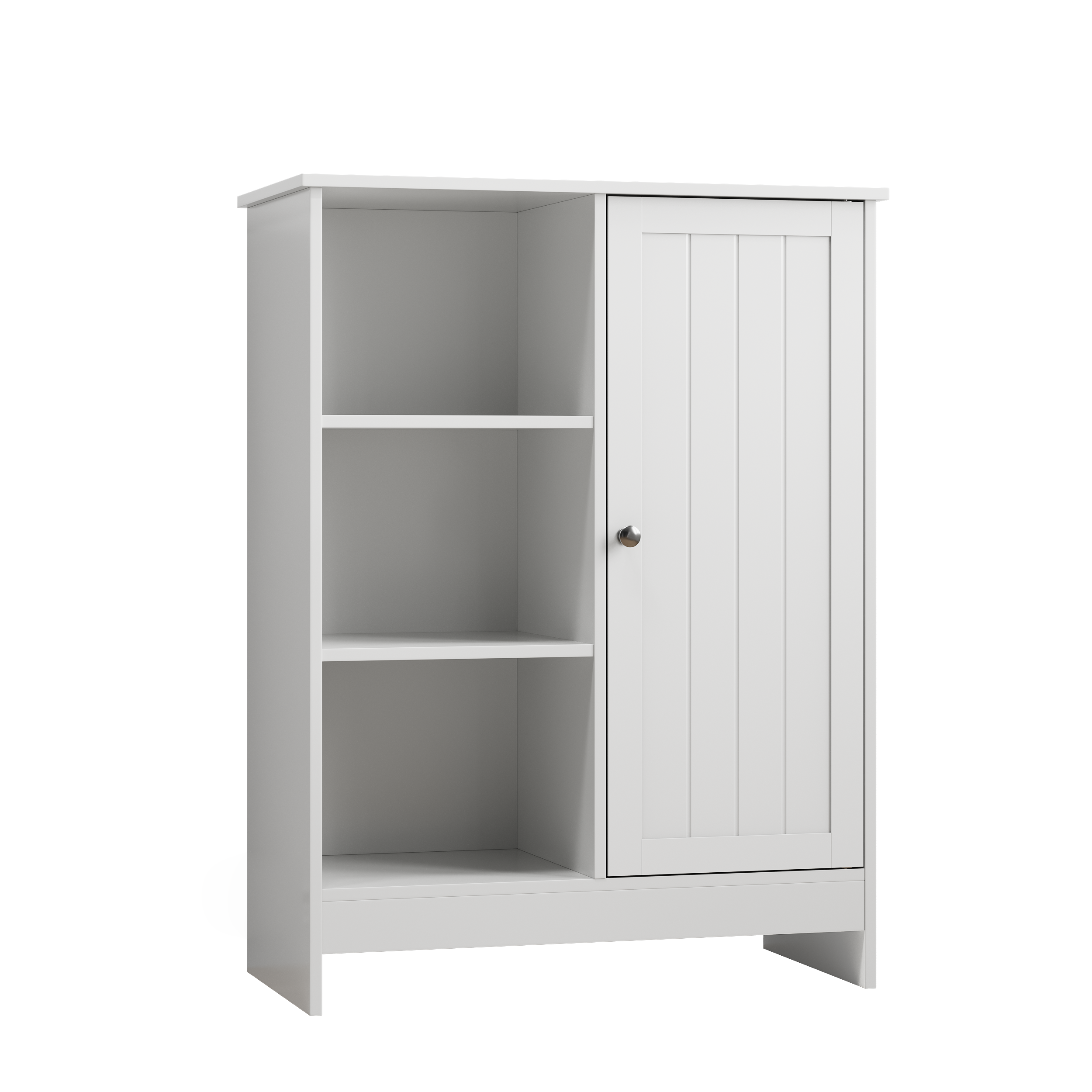 Logidon badkamermeubel wit 60x30x80 cm met 1 deur en 3 vakken