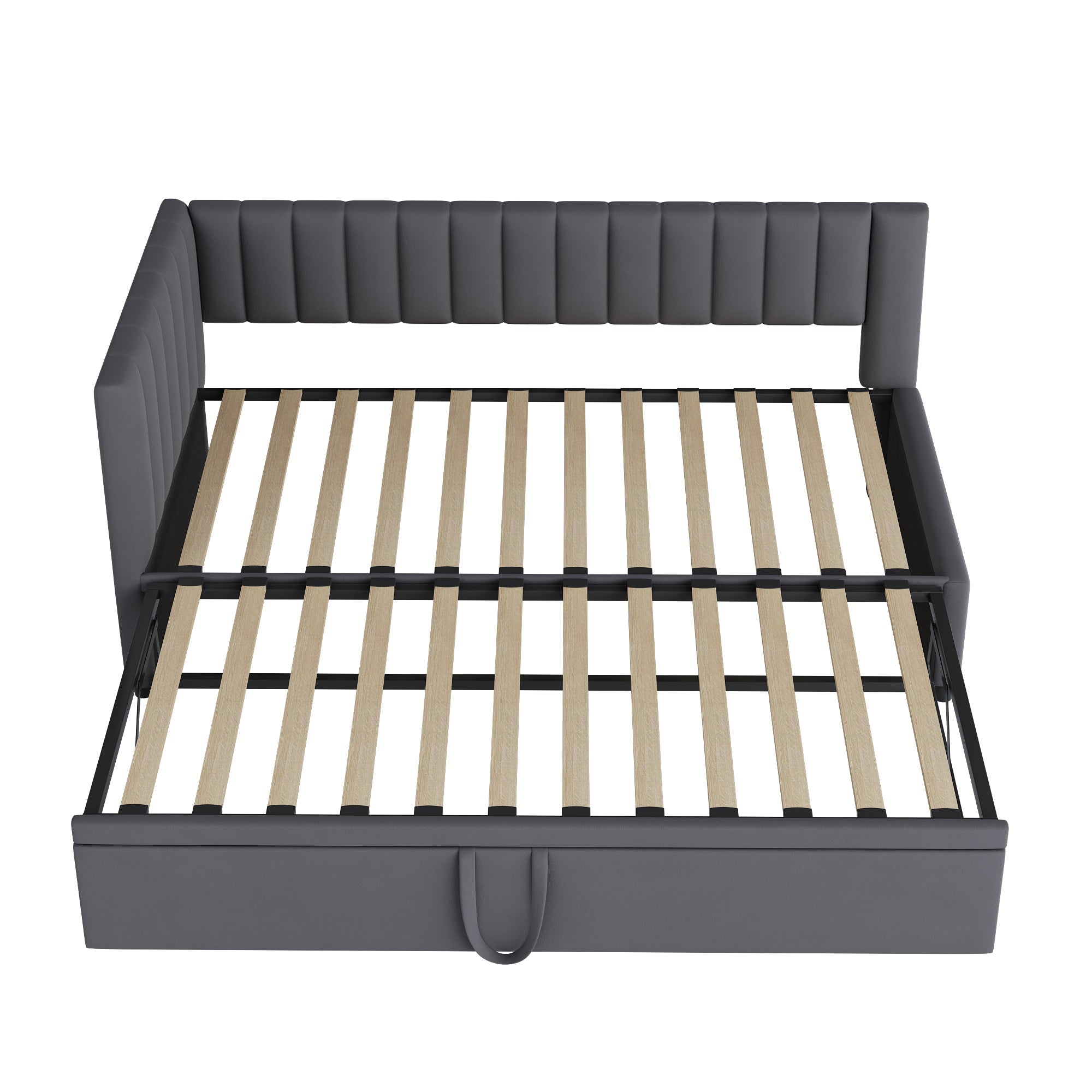 Logidon sofa bed L shape with pull-out bed 90/180x200 cm velvet gray