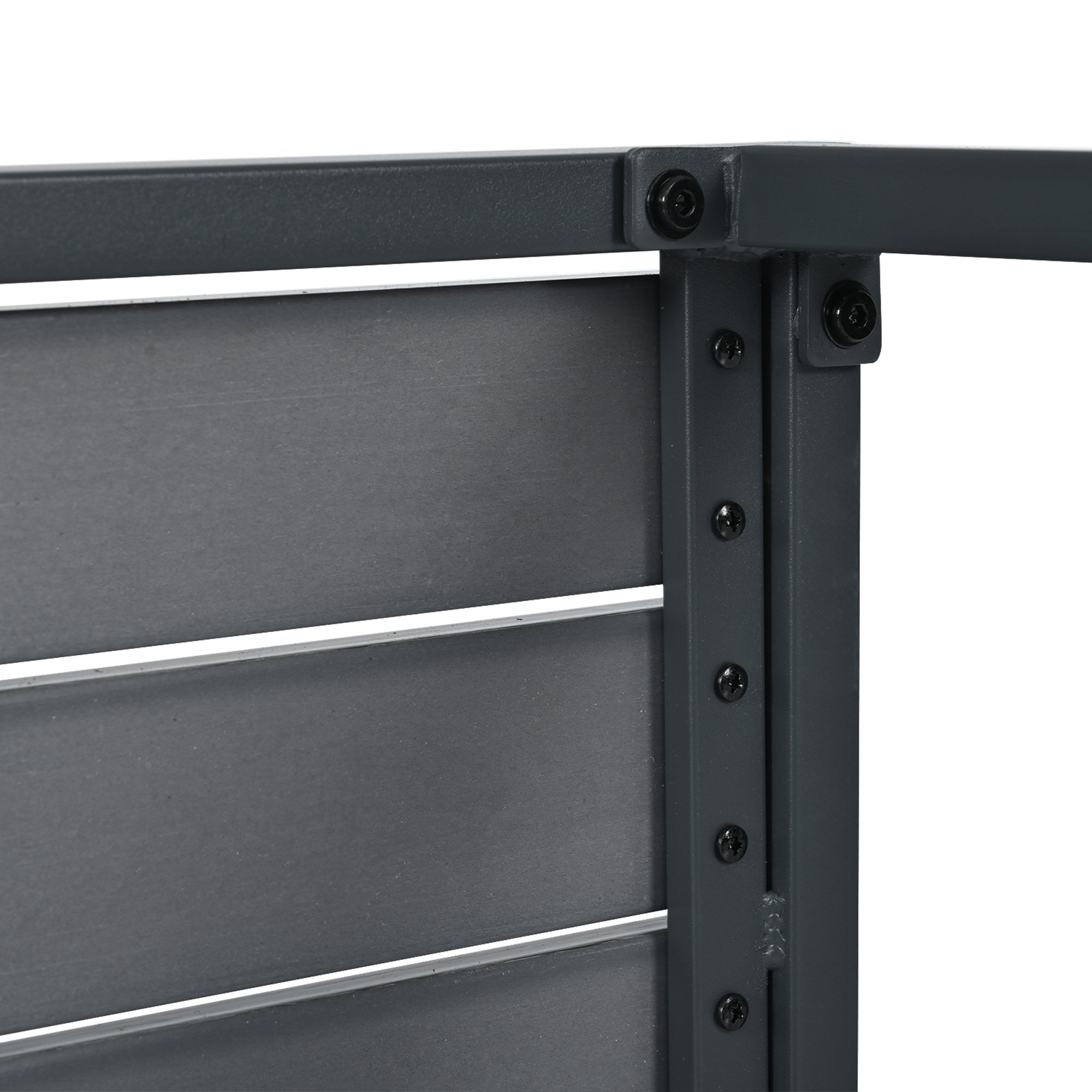 Logidon Tuinloungeset Grijs Touw met Gegalvaniseerd Ijzeren Frame Set van 4