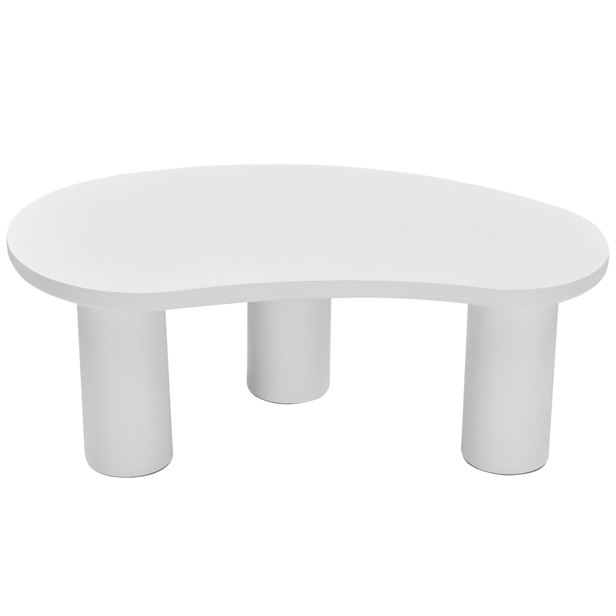 Logidon Witte halve maan salontafel 107x57x40,5 cm MDF en PVC