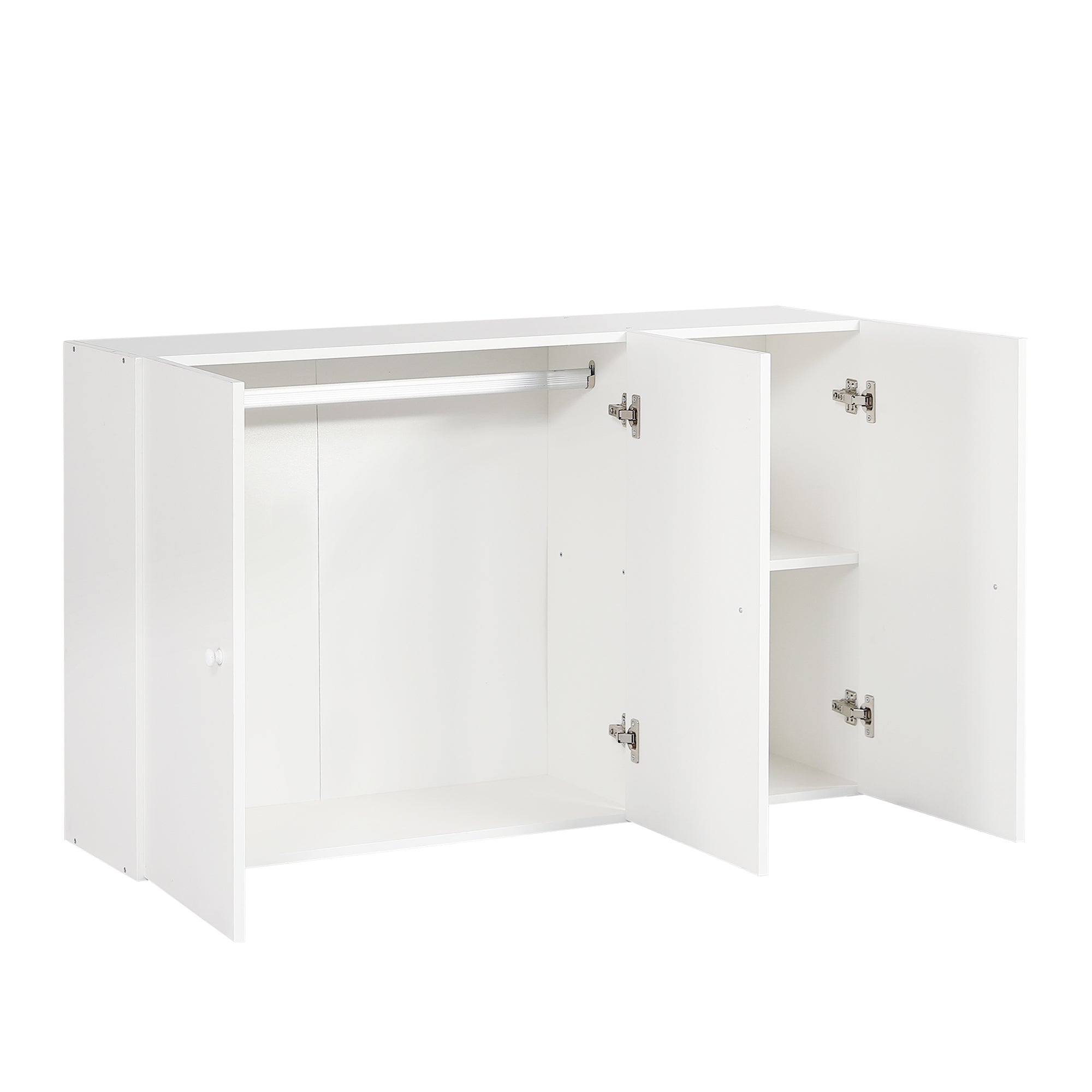 Logidon Kinderstapelbed 90x200 cm witgroen met kledingkast