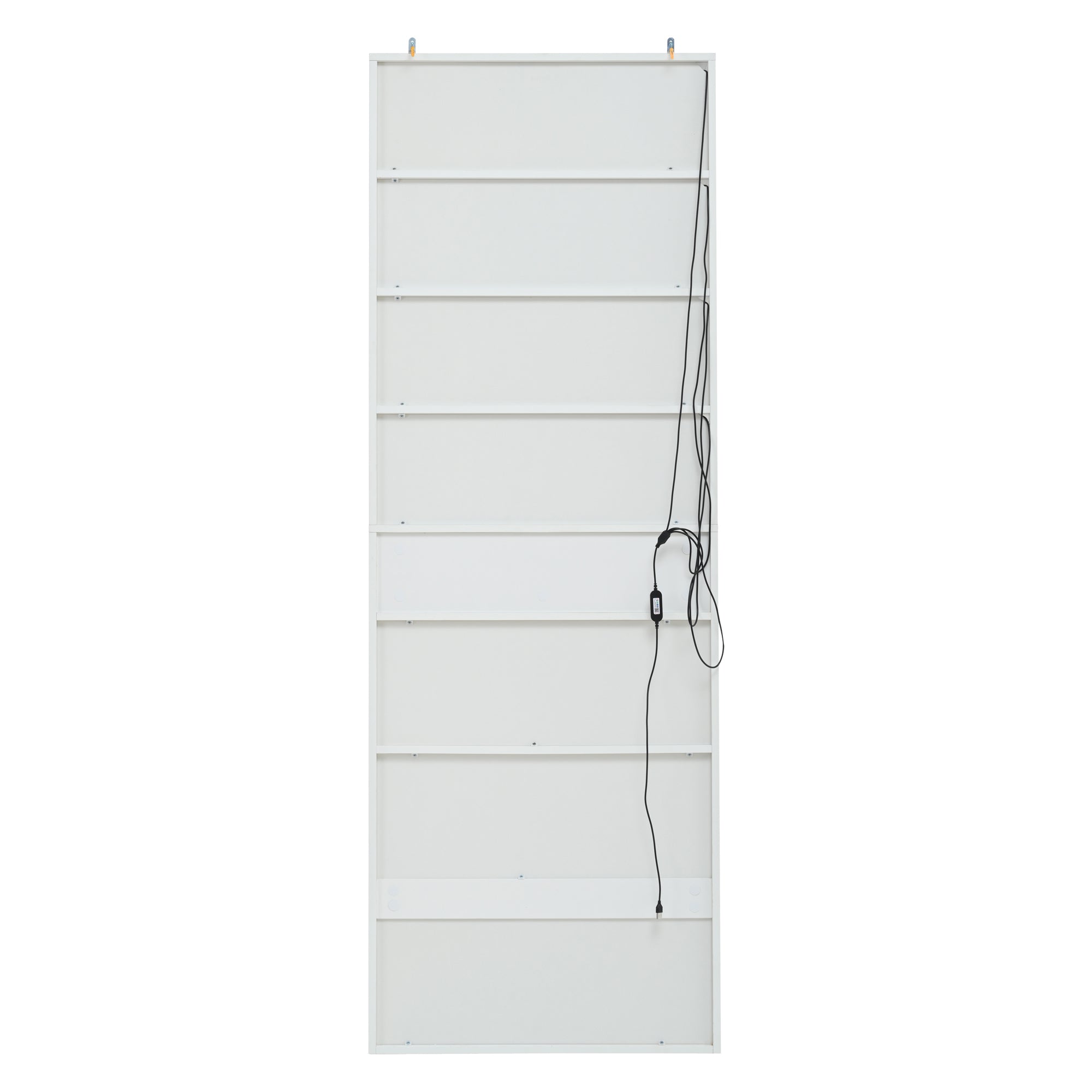 Logidon vitrinekast 70x30x200 cm witte LED glazen vitrinekast met lade