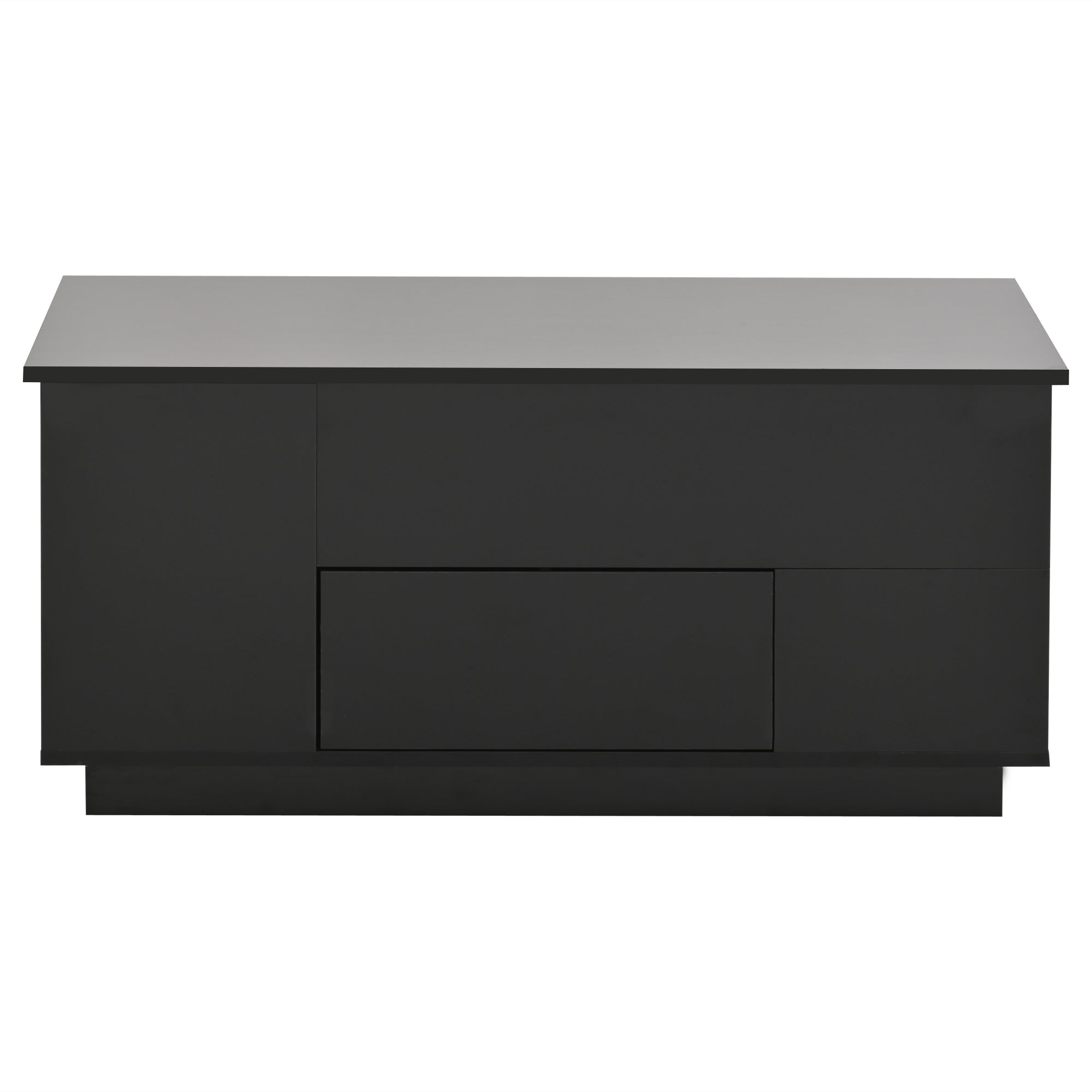 Logidon 4-in-1 in hoogte verstelbare salontafel zwart 100x50x45 cm LED