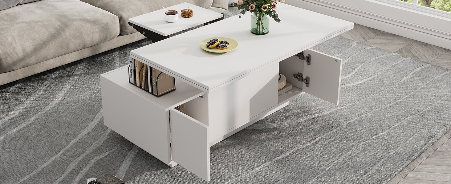 Logidon moderne salontafel met dubbel hefmechanisme, opbergruimte