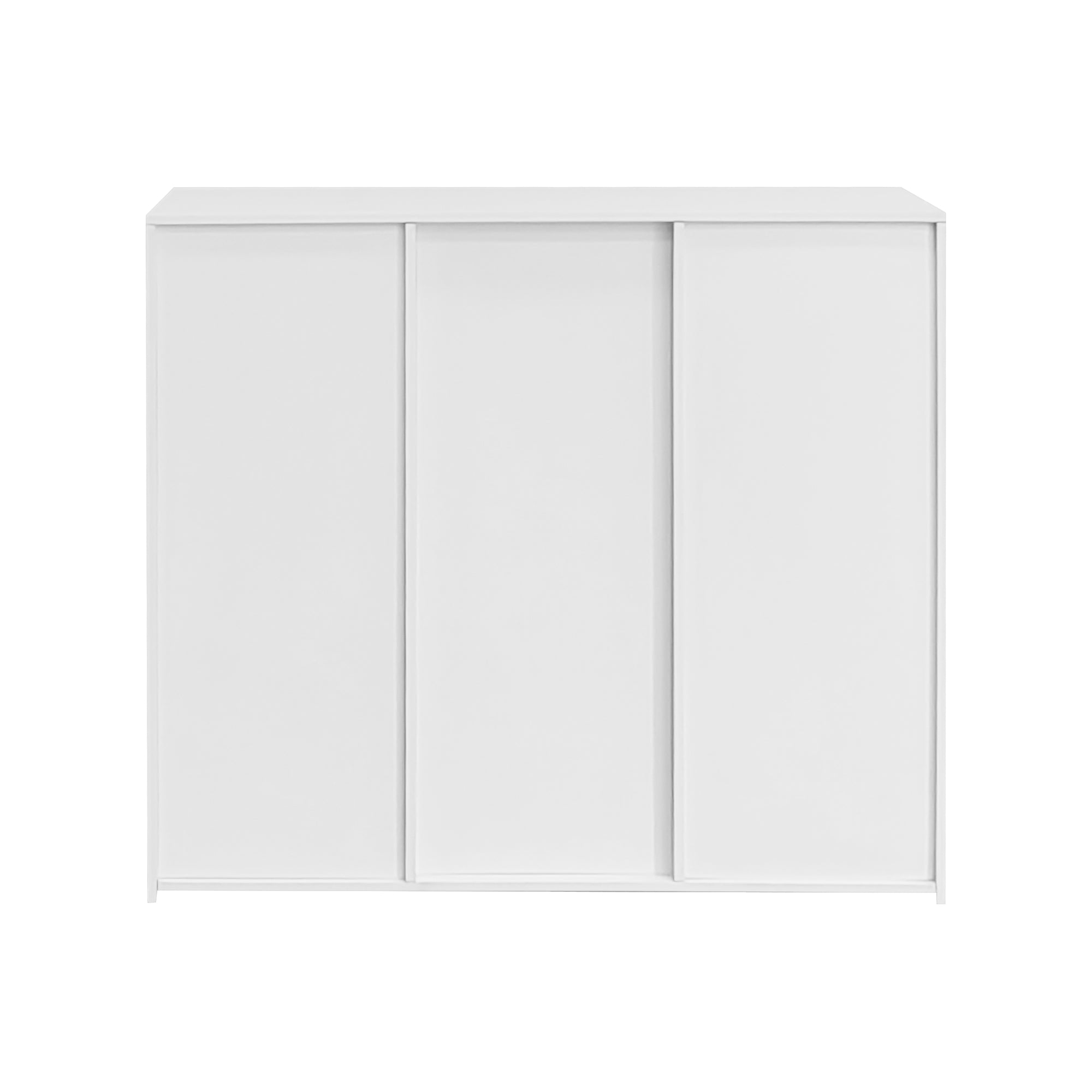 Logidon Modern Wit Buffet Hoogglans Glazen Frontplanken 95x35x83 cm