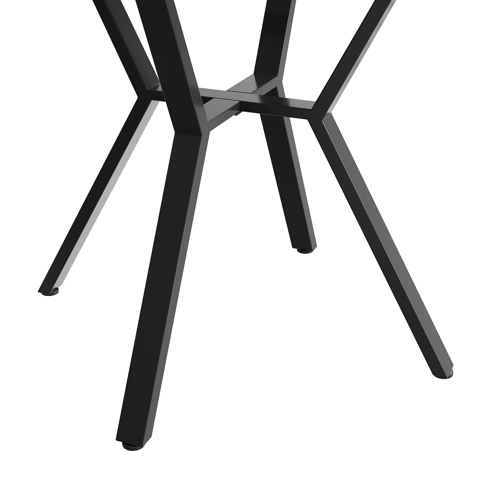 Logidon ronde eettafel marmerlook 100 cm wit MDF X-onderstel