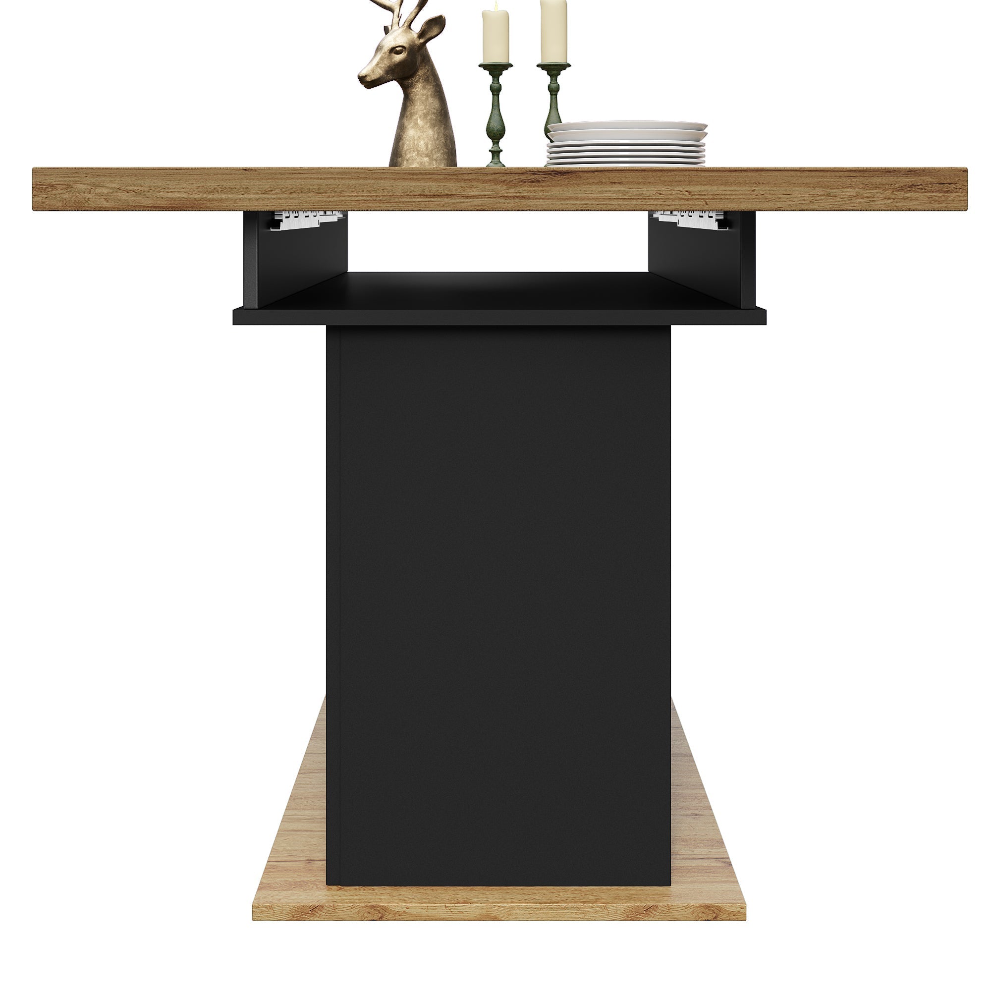 Logidon eettafel telescopisch uitschuifbaar 110-140×80 cm met LED verlichting