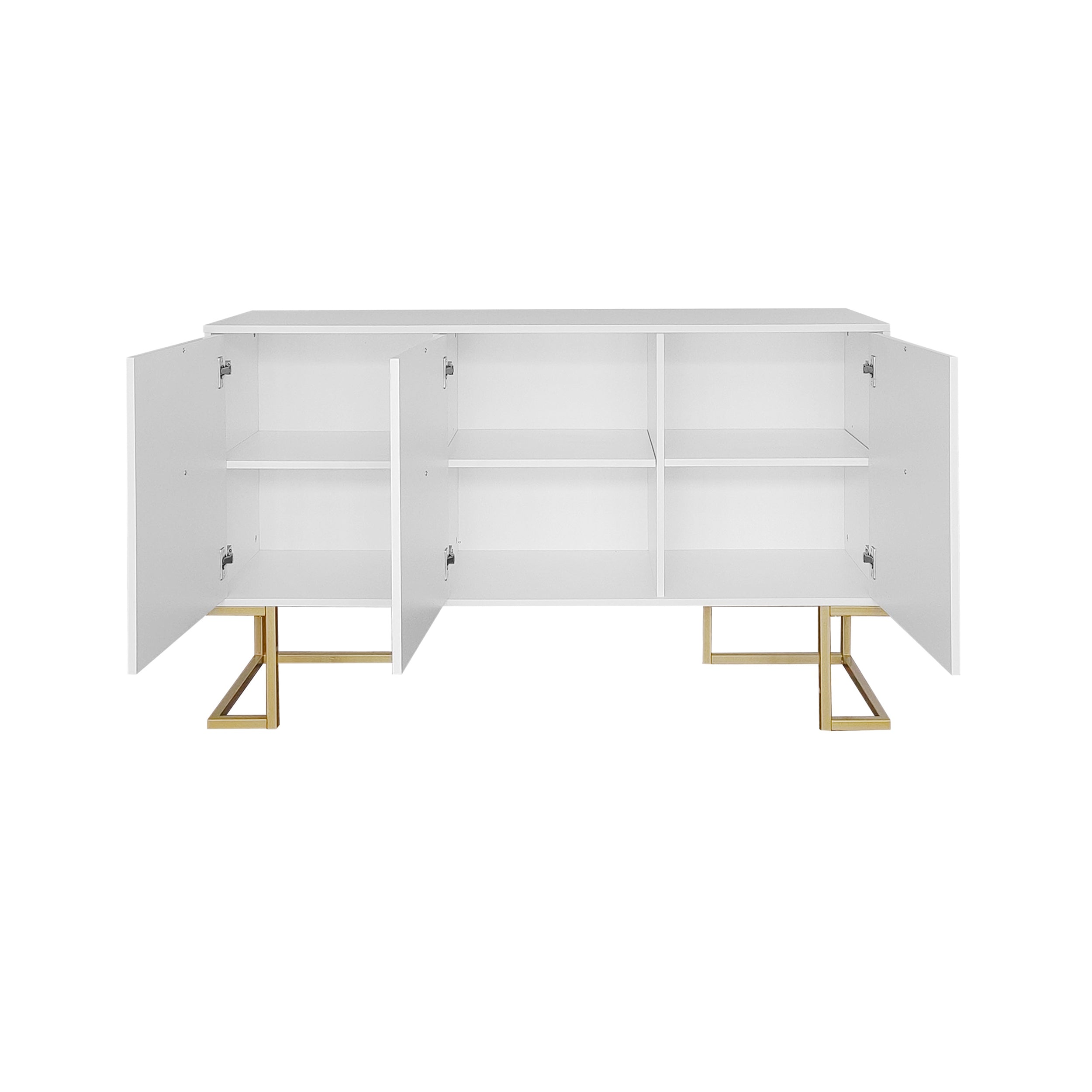 Logidon Dressoir 3 Deuren Met Verstelbare Planken Wit 138 x 40 x 80 cm