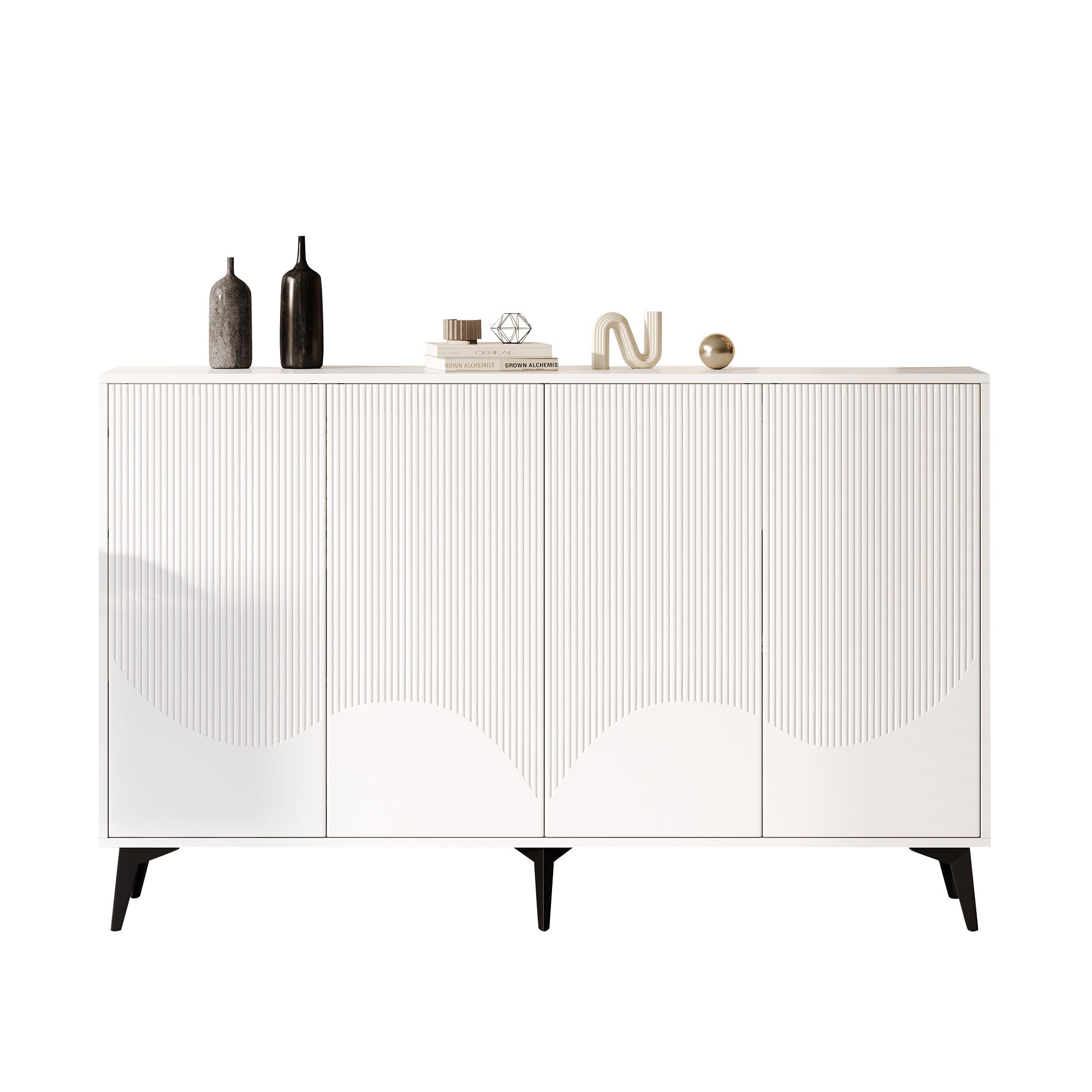 Logidon Wit Dressoir, 160 cm breed, verstelbare planken