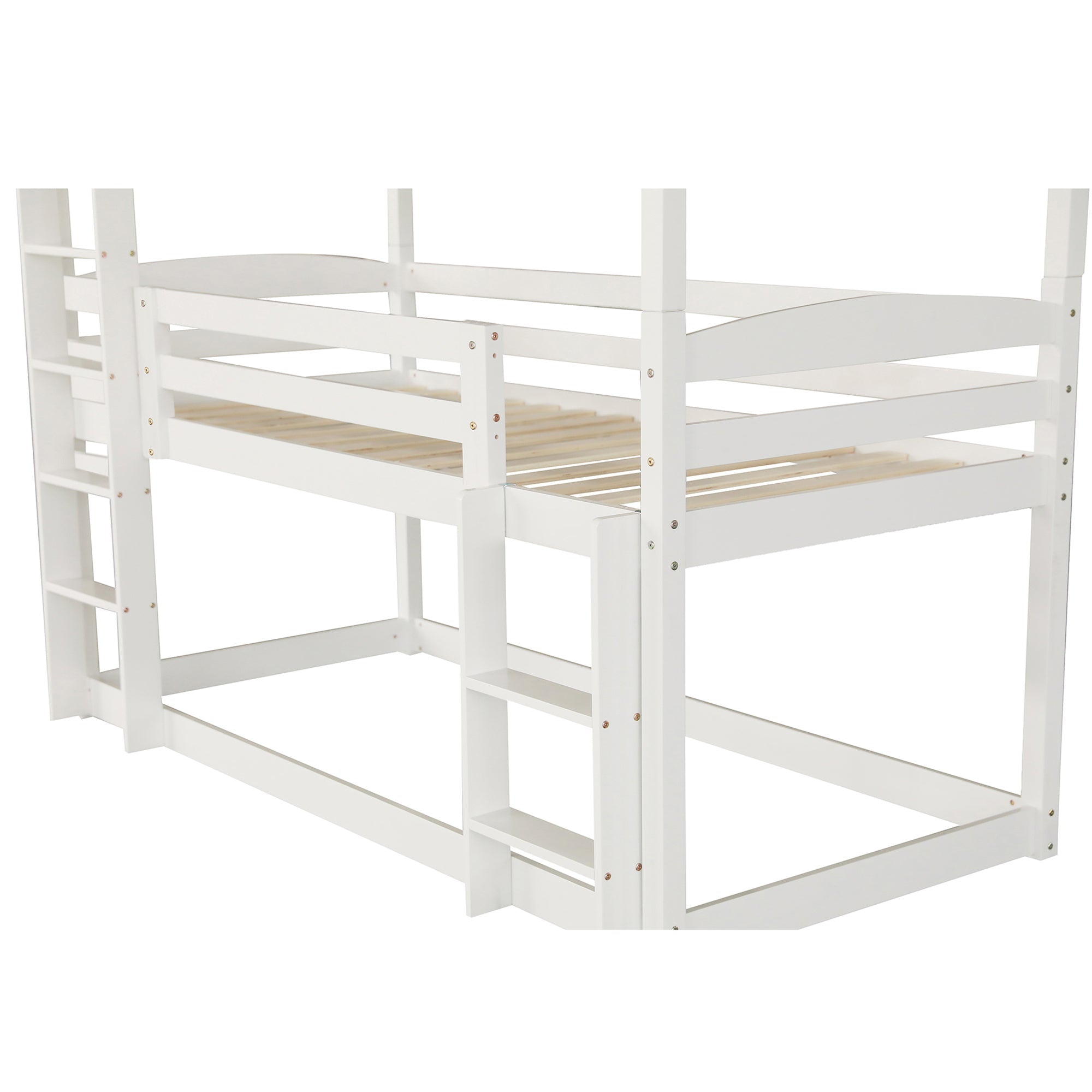 Logidon 3-persoonsstapelbed 90x200 cm wit hout - zonder matras