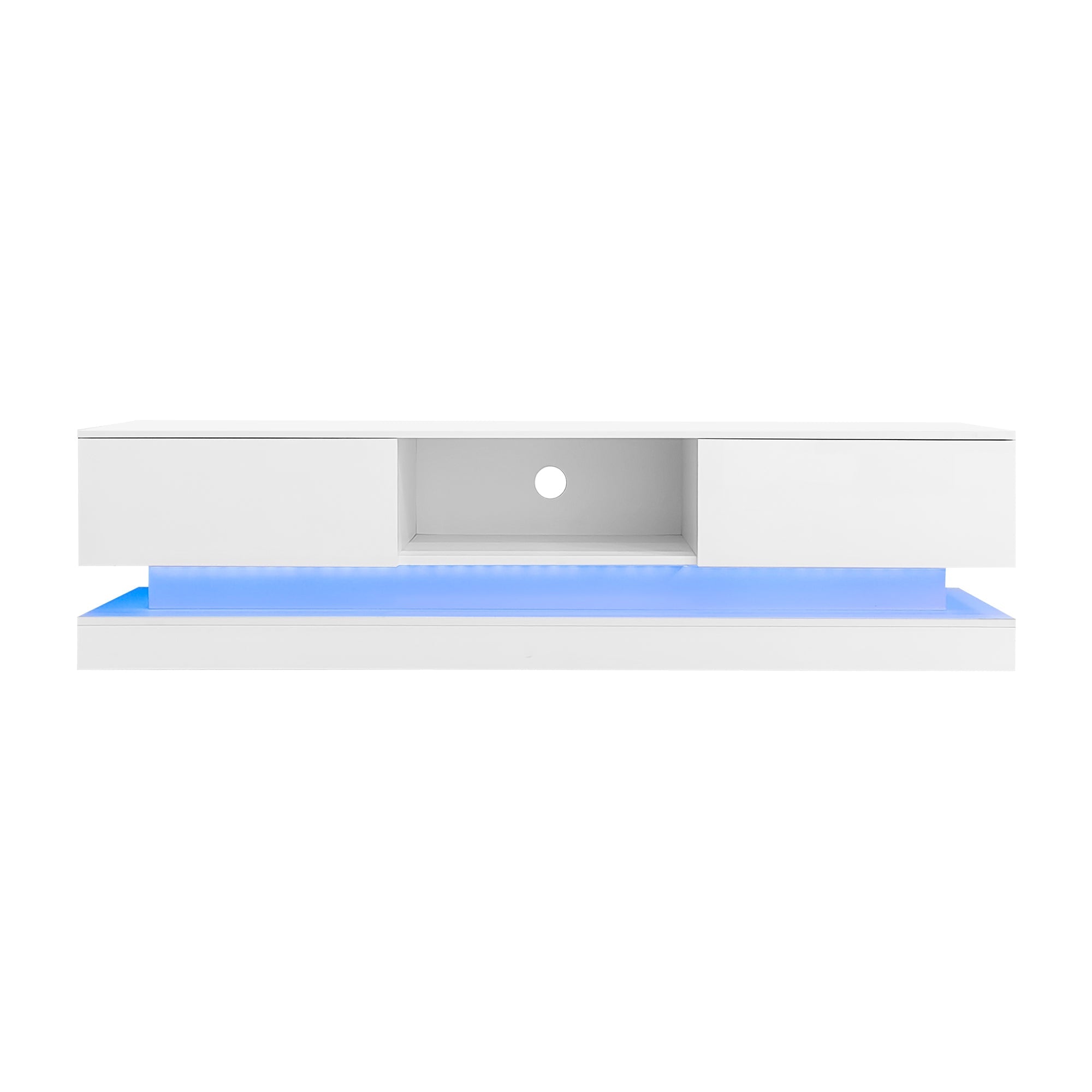 Logidon wit TV-meubel 160 cm met LED-verlichting app bediening