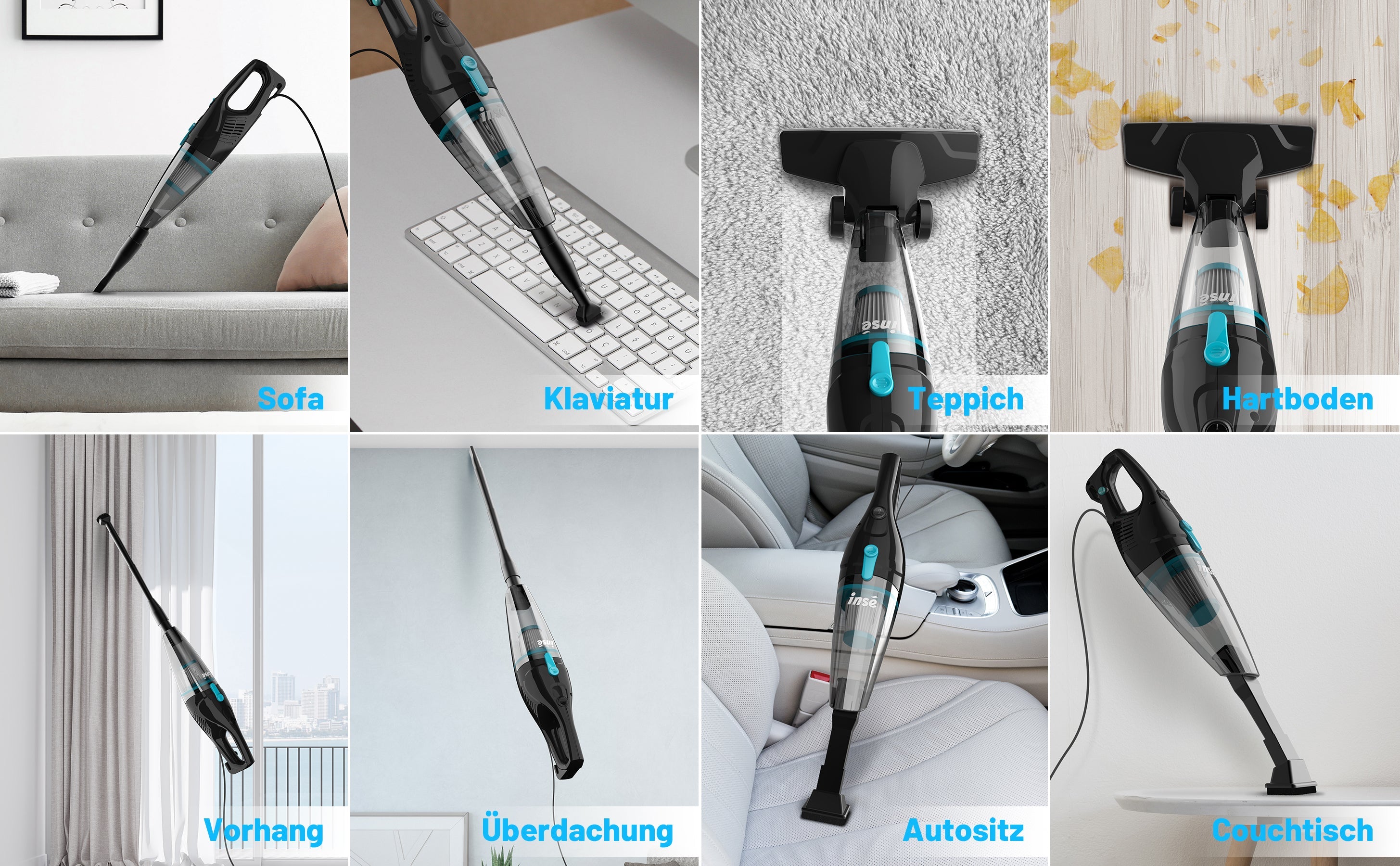 Logidon INSE R3S Blue 2-in-1 vacuum cleaner with HEPA filter