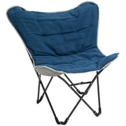 Logidon Campingstoel Blauw Opvouwbaar 120 kg Draagvermogen Lichtgewicht Armleuningen