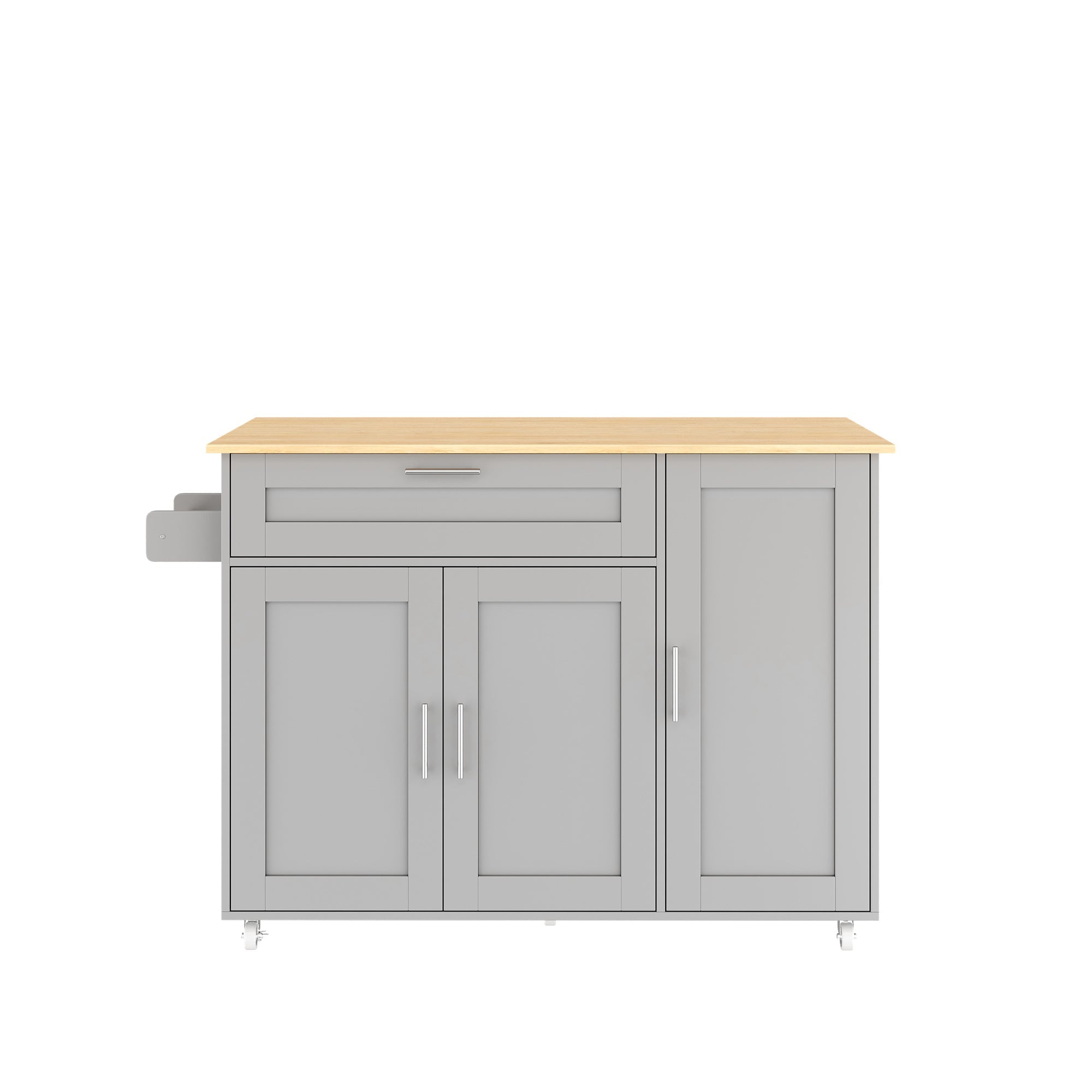 Logidon mobile kitchen table with folding top oak grain