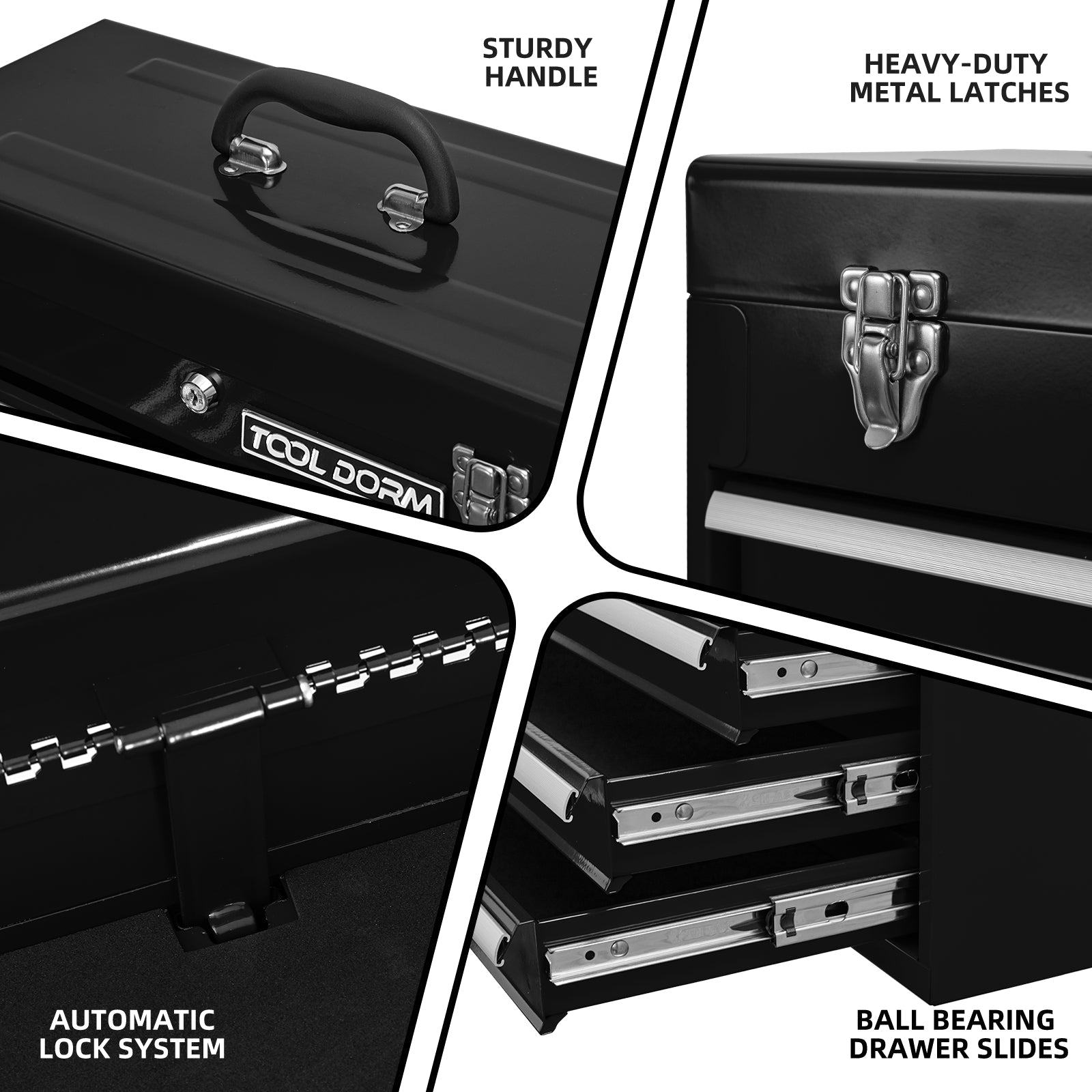Logidon Metal Tool Box 20.3 Inch Four Drawers With Lock