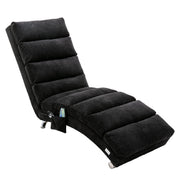 Logidon Elektrische Massage Chaise Longue Zwart met Afstandsbediening