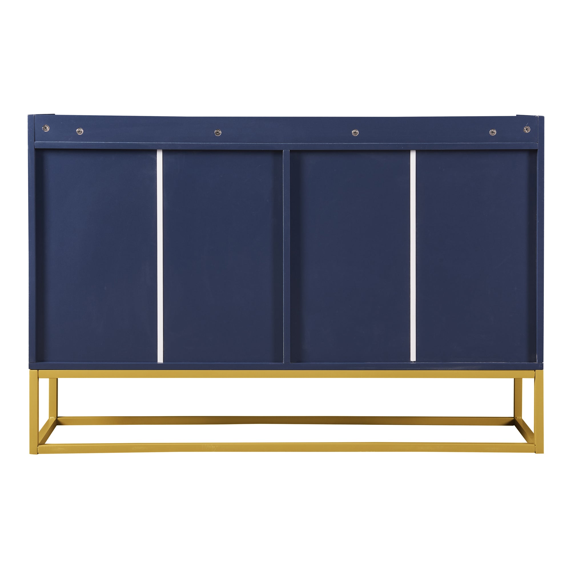 Logidon dressoir marineblauw 120x30x80 cm 4-deurs greeploos