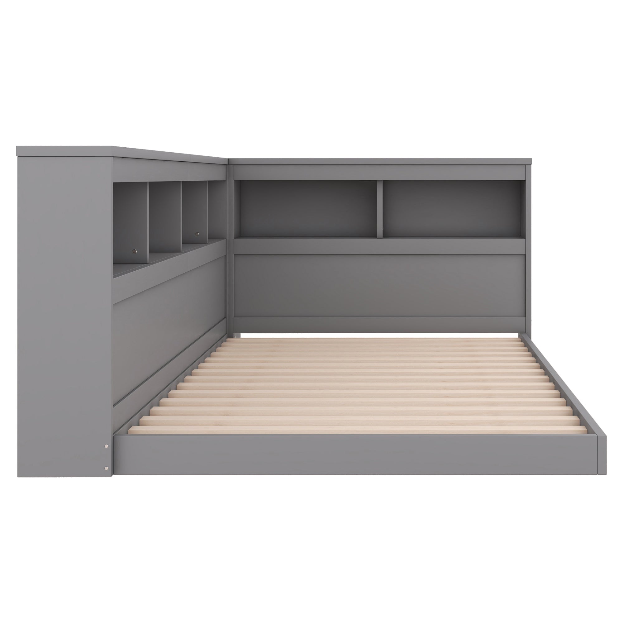Logidon daybed 90x200 grijs inclusief stopcontact en USB lattenbodem