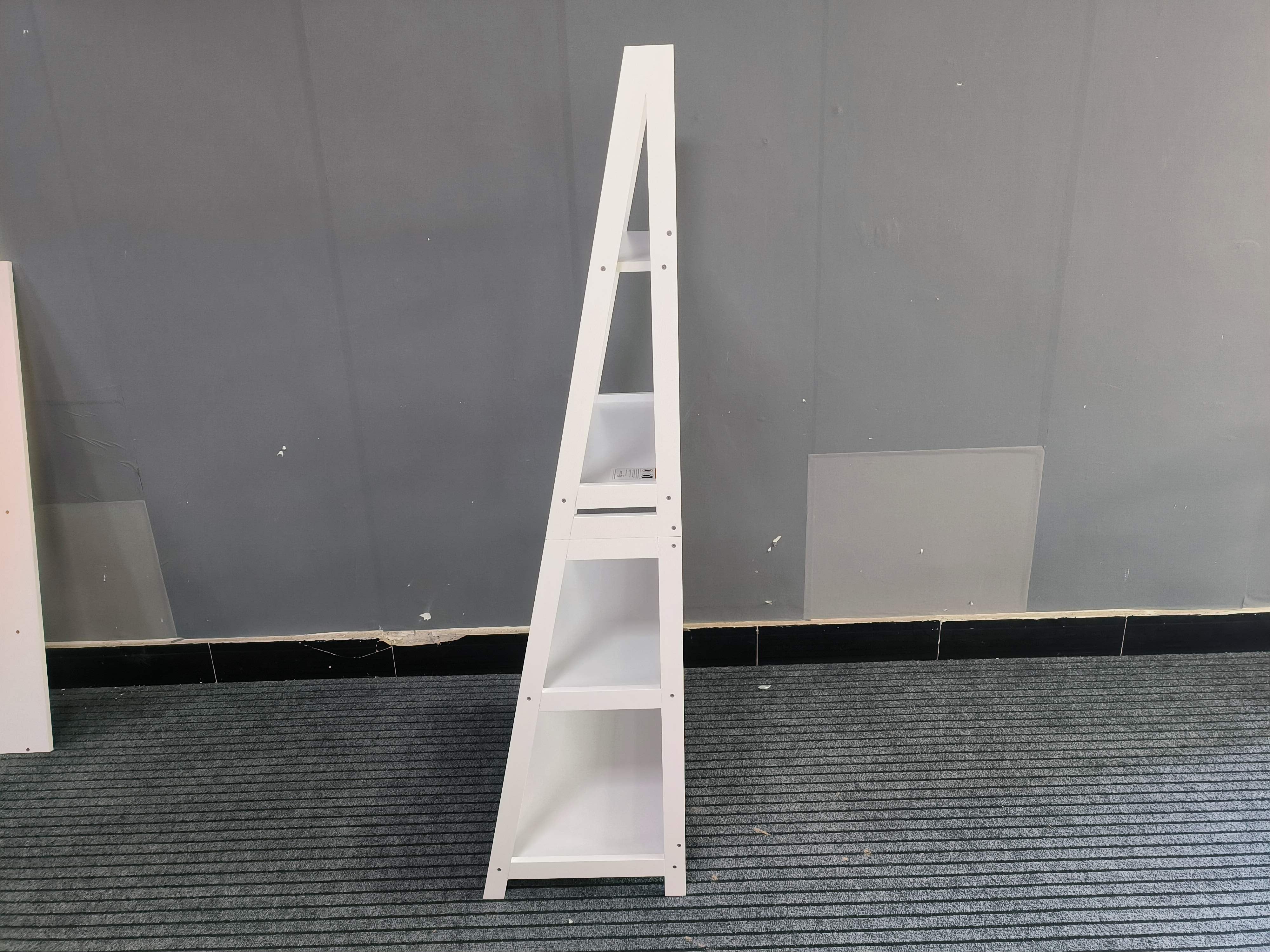 Logidon ladderboekenkast wit 4-laags staande plank 63x39x150 cm
