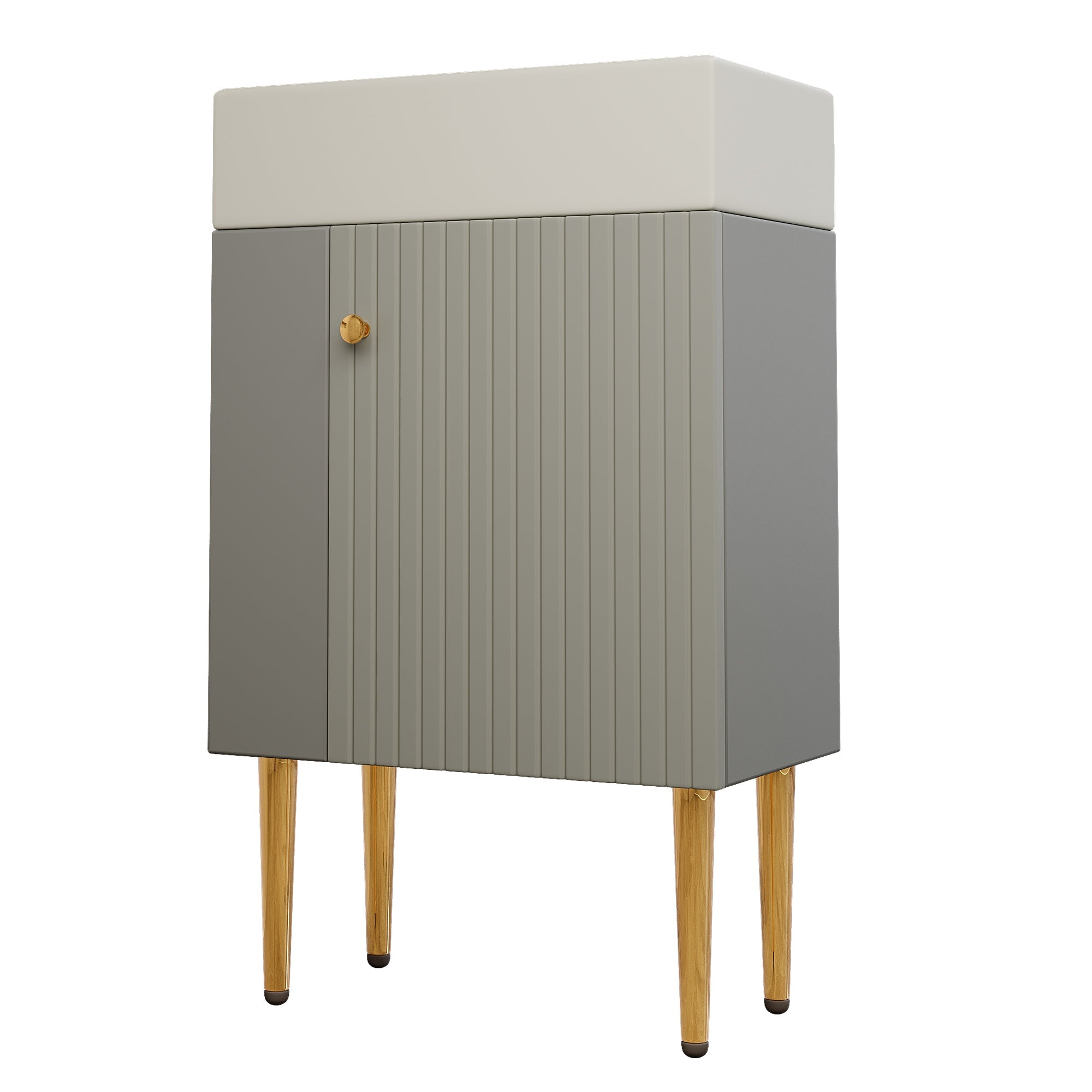 Logidon wastafel met onderkast 55 cm lichtgrijs MDF