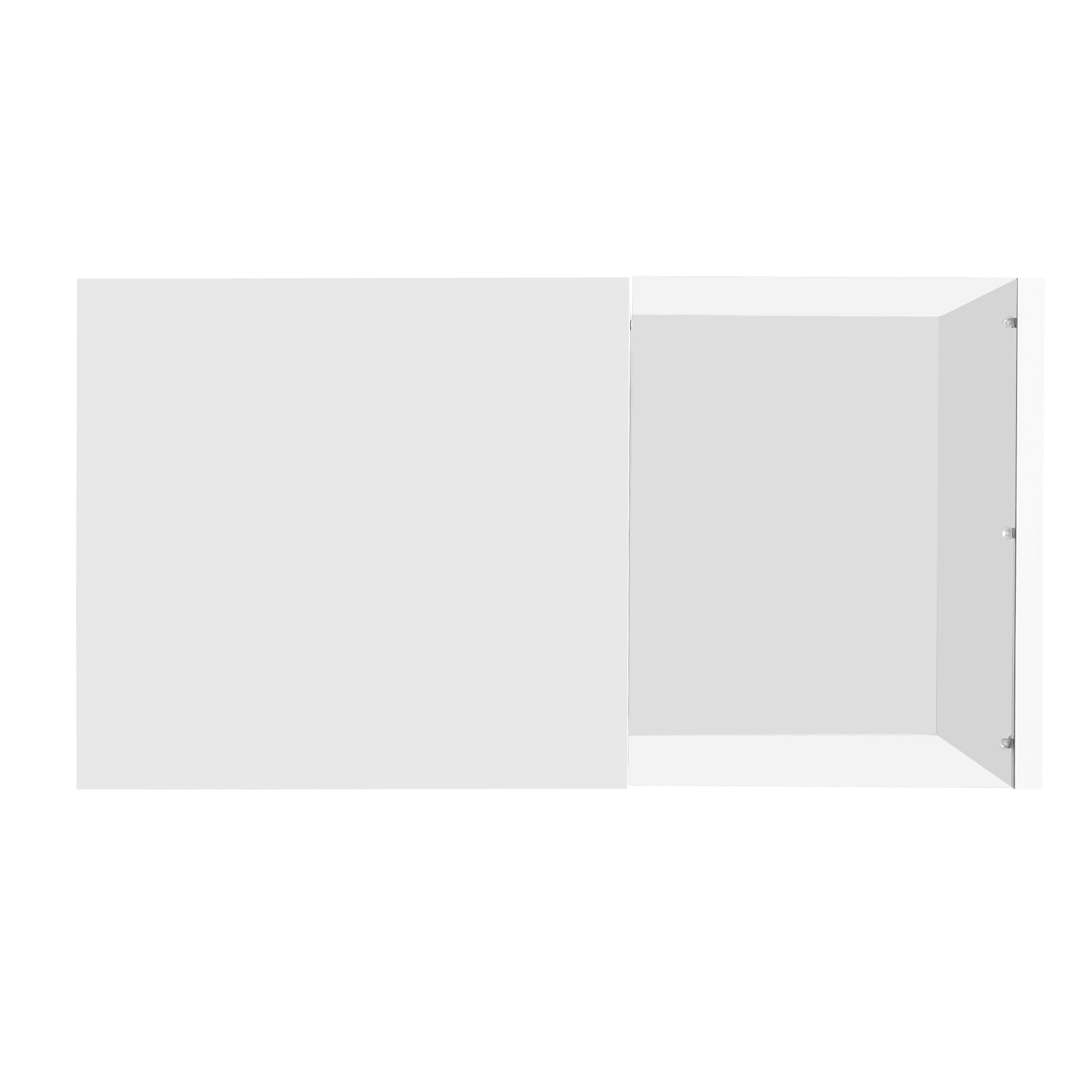 Logidon salontafel hoogglans wit glas LED 105 x 55 cm