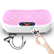 Logidon Vibration Plate Pink Full Body Fitness With Resistance Bands
